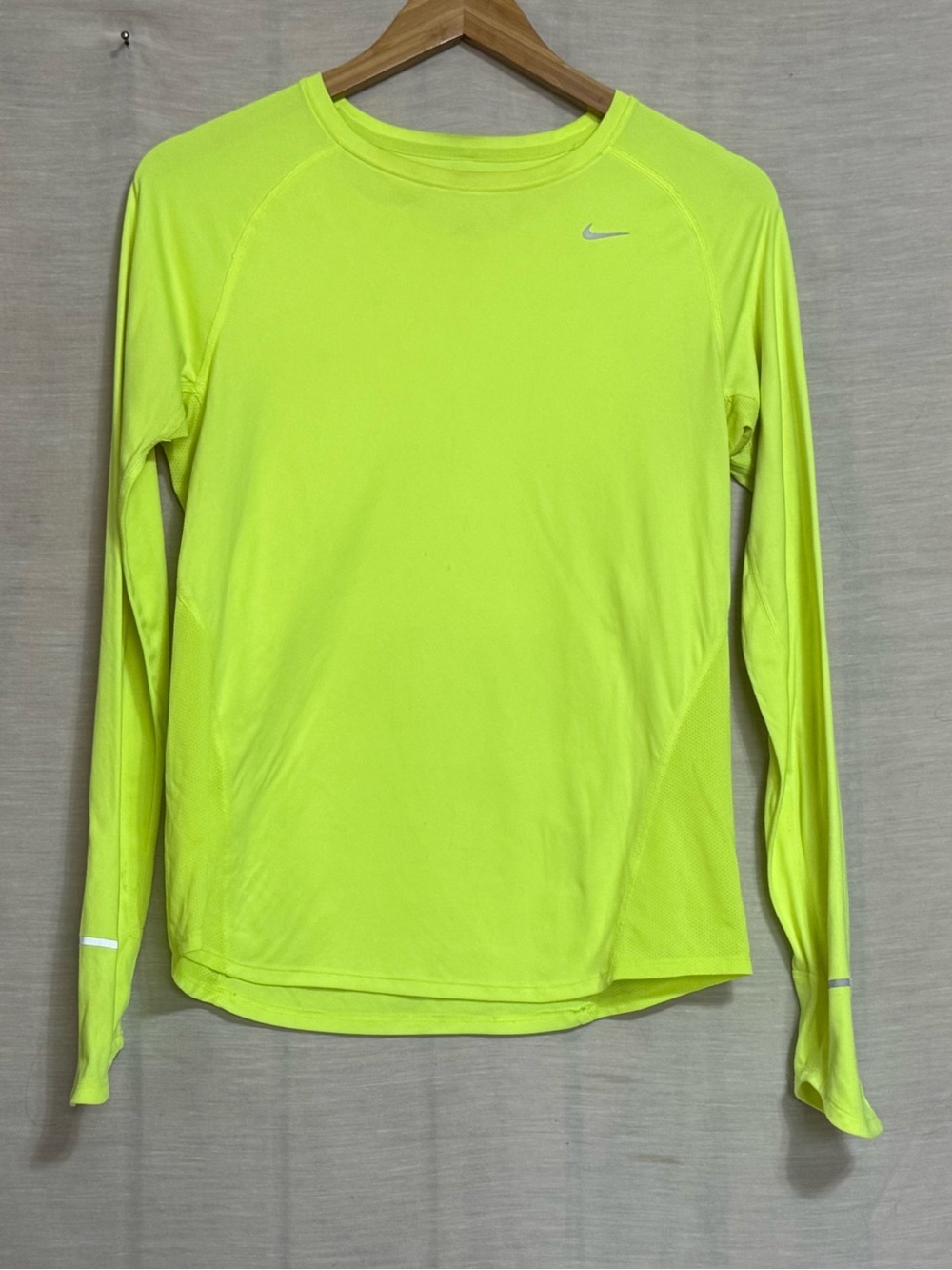 Nike Dri-FIT Neon Yellow Reflective Running Shirt Men’s M